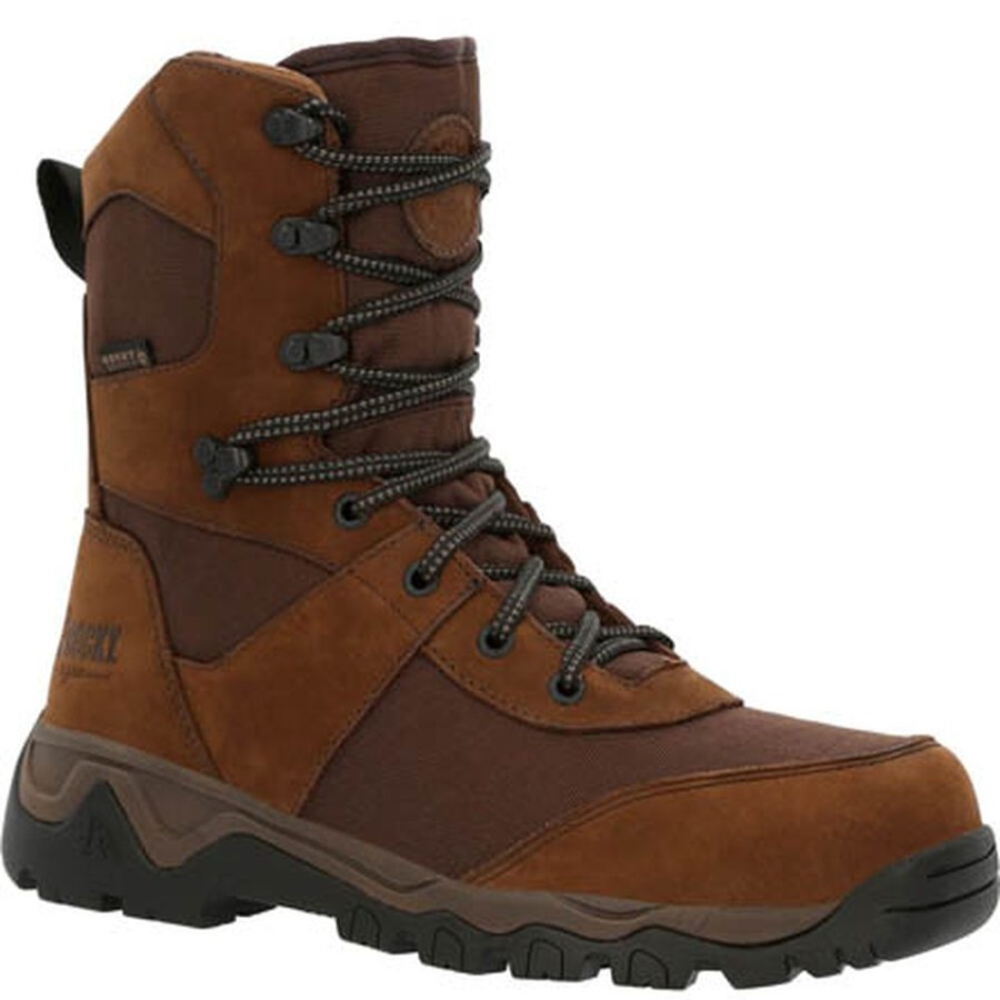 Men Rocky Boots Outdoor | Rocky Red Mountain Waterproof 400G Insulated Outdoor Boot Brown