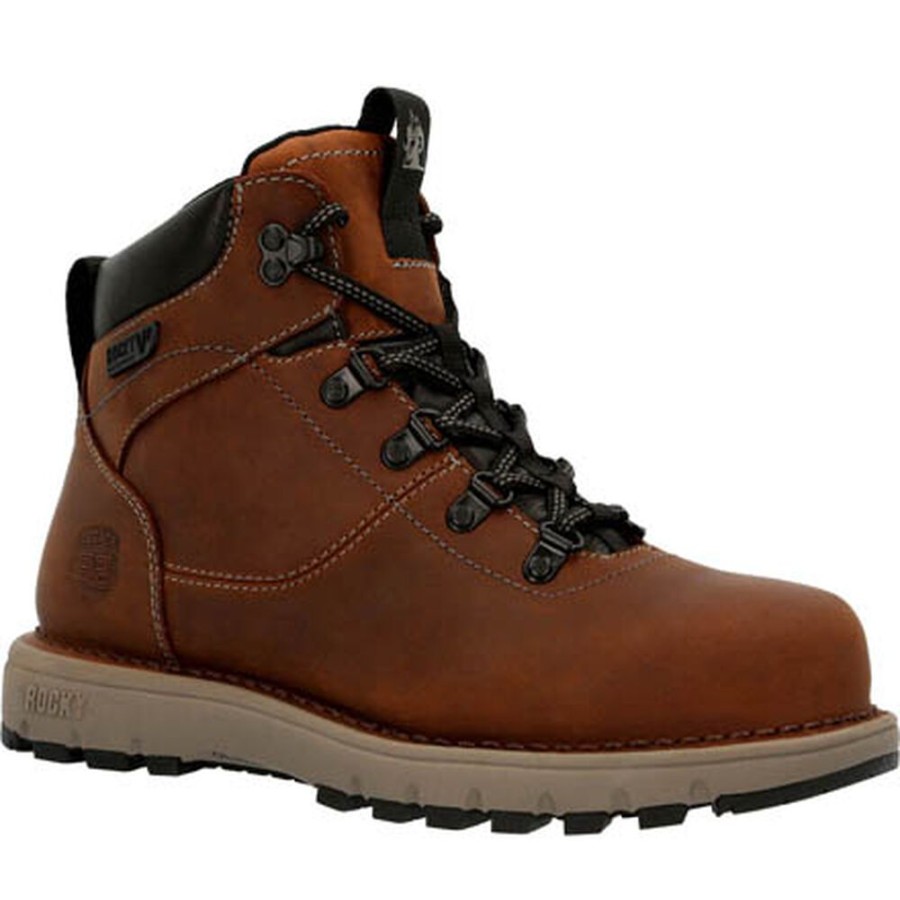 Women Rocky Boots Work | Rocky Women'S Legacy 32 Waterproof Work Boot Brown