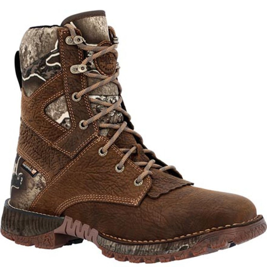 Men Rocky Boots Western | Rocky Hi-Wire Waterproof Western Boot Dark Earth