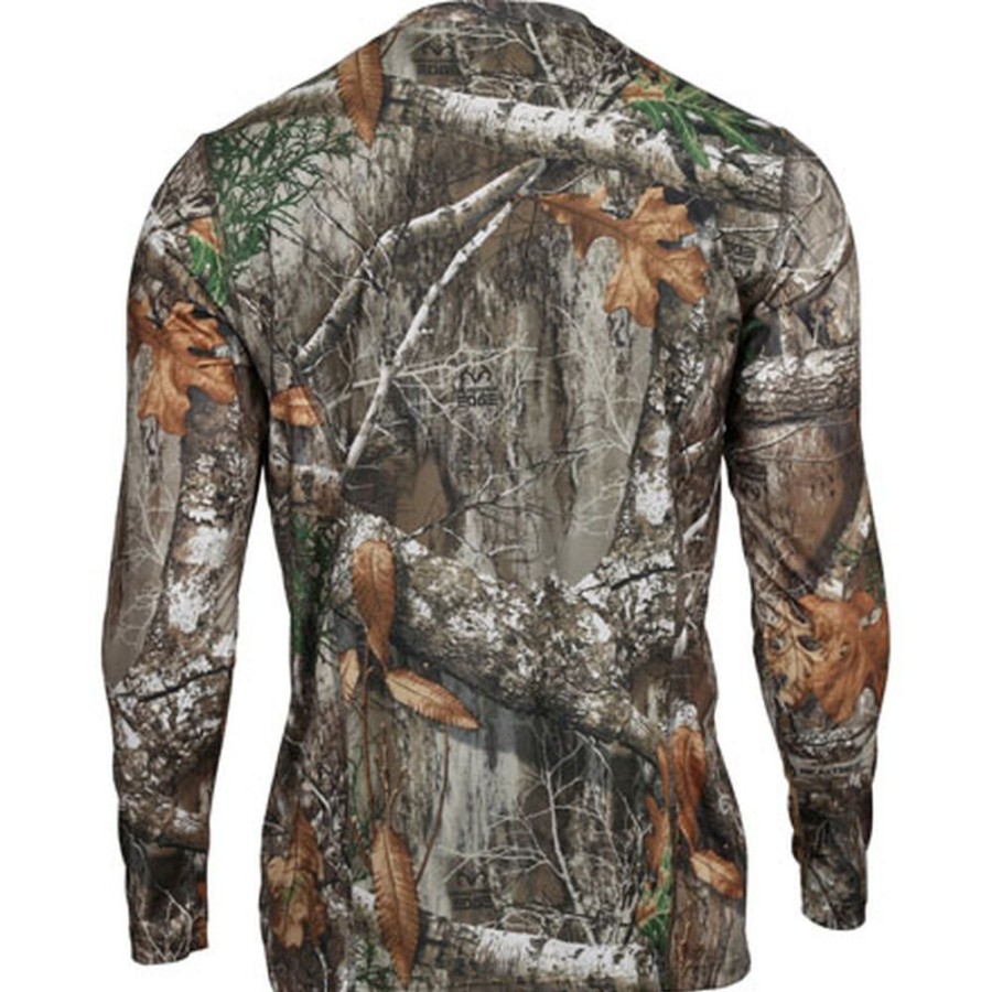 Men Rocky Boots Outdoor | Rocky Camo Long-Sleeve Performance Tee Shirt Realtree Edge