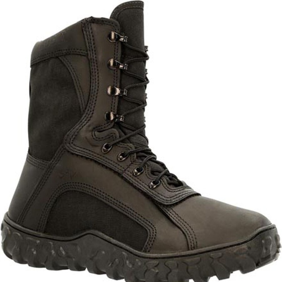 Men Rocky Boots Public Service | Rocky S2V 400G Insulated Tactical Military Boot Black