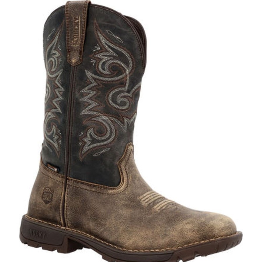 Men Rocky Boots Western | Rocky Legacy 32 Waterproof Pull-On Boot Brown