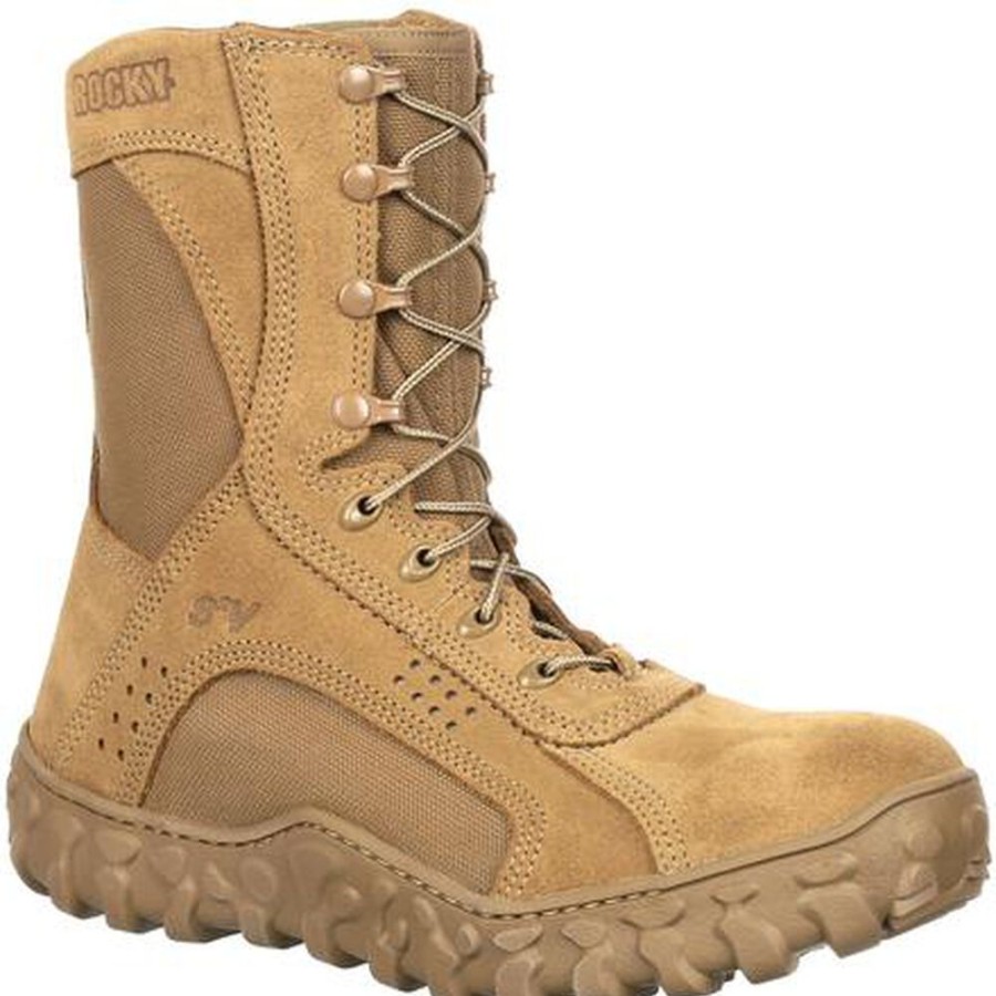 Men Rocky Boots Public Service | Rocky S2V Steel Toe Tactical Military Boot Coyote Brown