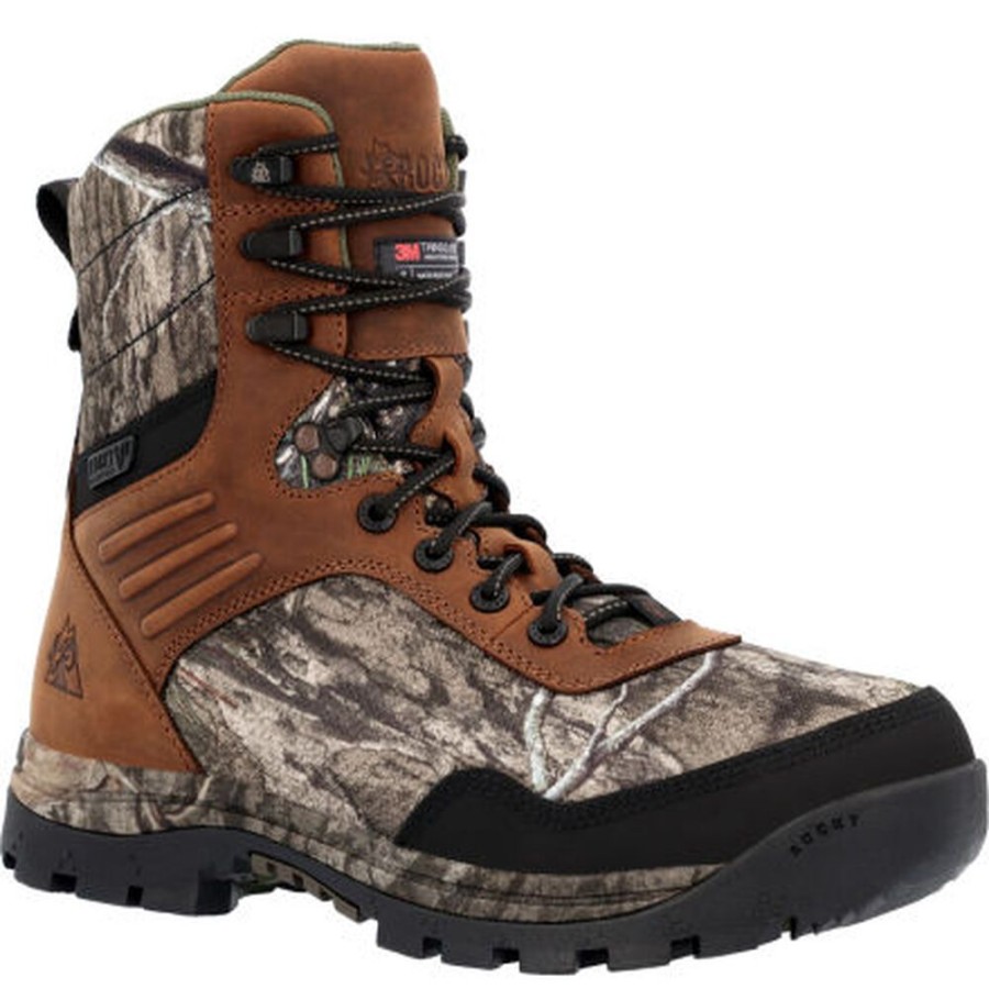 Men Rocky Boots Outdoor | Rocky Lynx Mossy Oak® Country Dna™ Waterproof 800G Insulated Boot Mossy Oak Country Dna