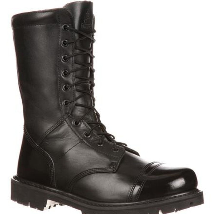 Men Rocky Boots Public Service | Rocky Side Zipper Jump Boot Black