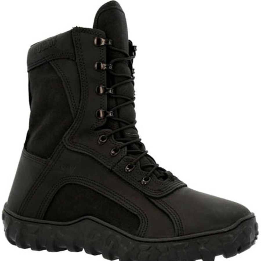 Men Rocky Boots Public Service | Rocky S2V 600G Insulated Waterproof Military Boot Black