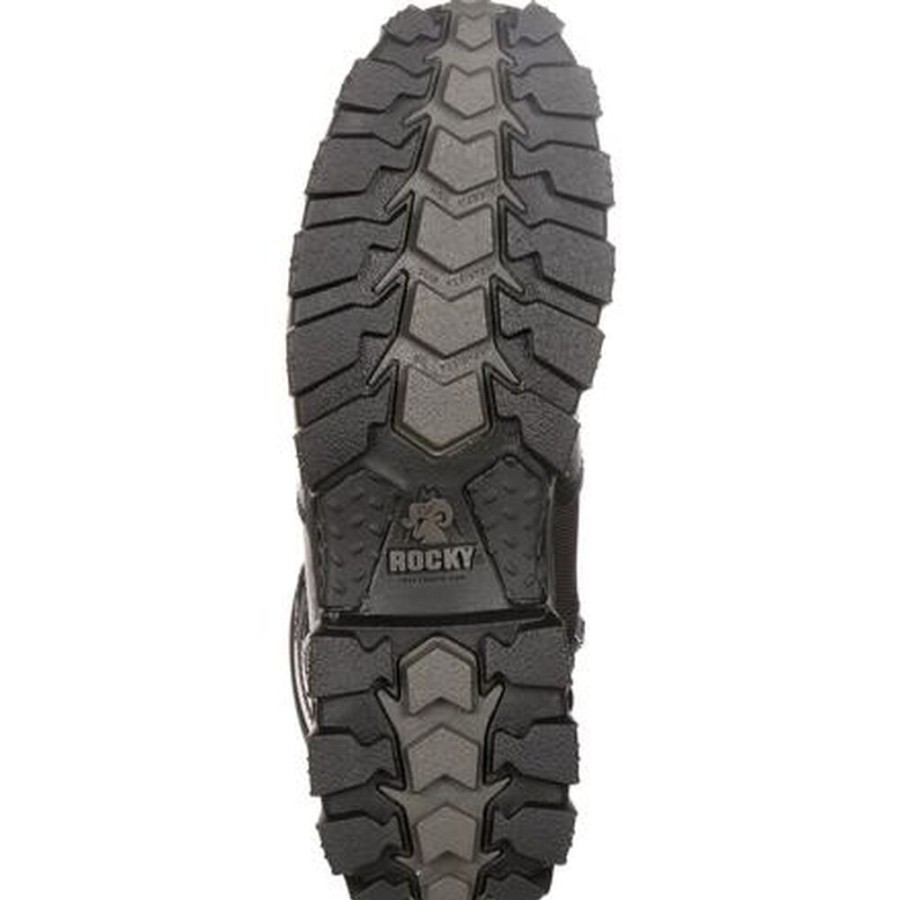 Men Rocky Boots Public Service | Rocky Alpha Force Waterproof 400G Insulated Public Service Boot Black