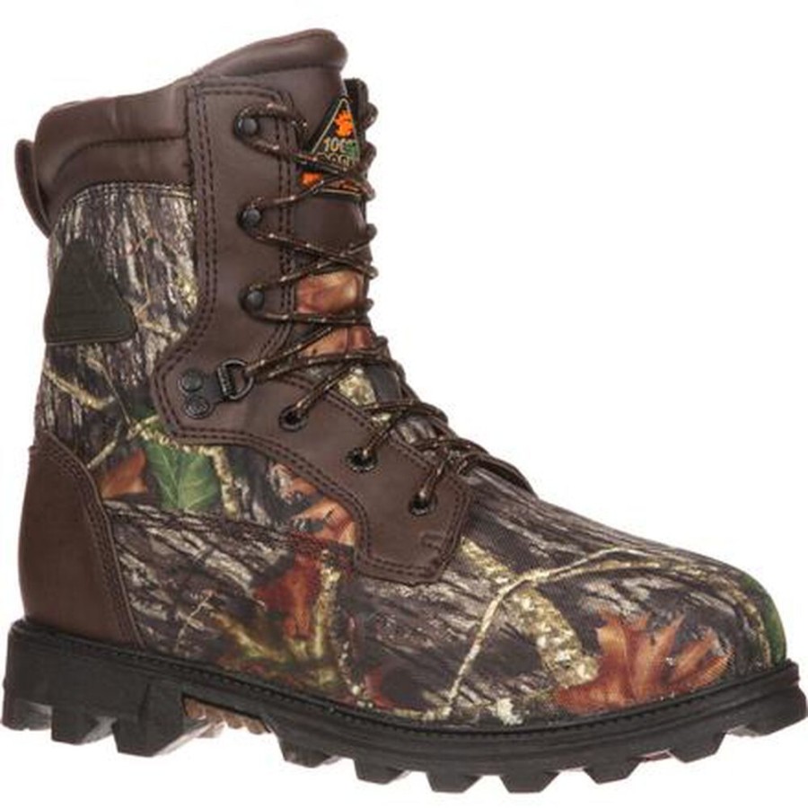 Kids Rocky Boots Outdoor | Rocky Bearclaw Big Kids' Waterproof 1000G Insulated Outdoor Boot Mossy Oak Break Up