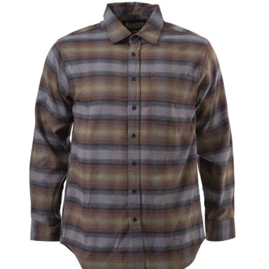 Men Rocky Boots Outdoor | Rocky Rugged Cotton Flannel Shirt Moss