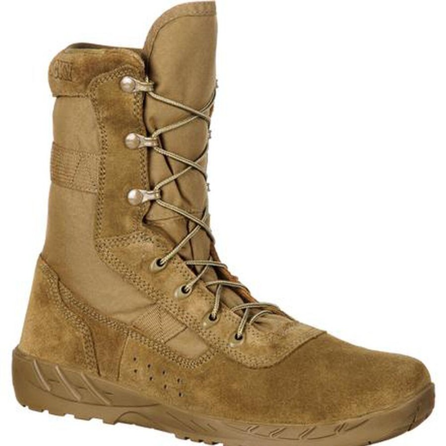 Men Rocky Boots Public Service | Rocky C7 Lightweight Commercial Military Boot Coyote Brown