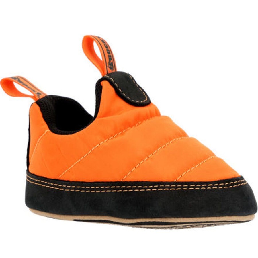 Kids Rocky Boots Outdoor | Rocky Campy Jams Infant Black Outdoor Shoe Orange